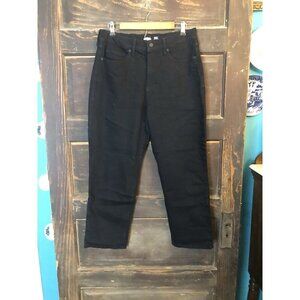 Old Navy The Sky-Hi Straight Extra High Rise Jean Women's Size 12 Black 5-Pocket